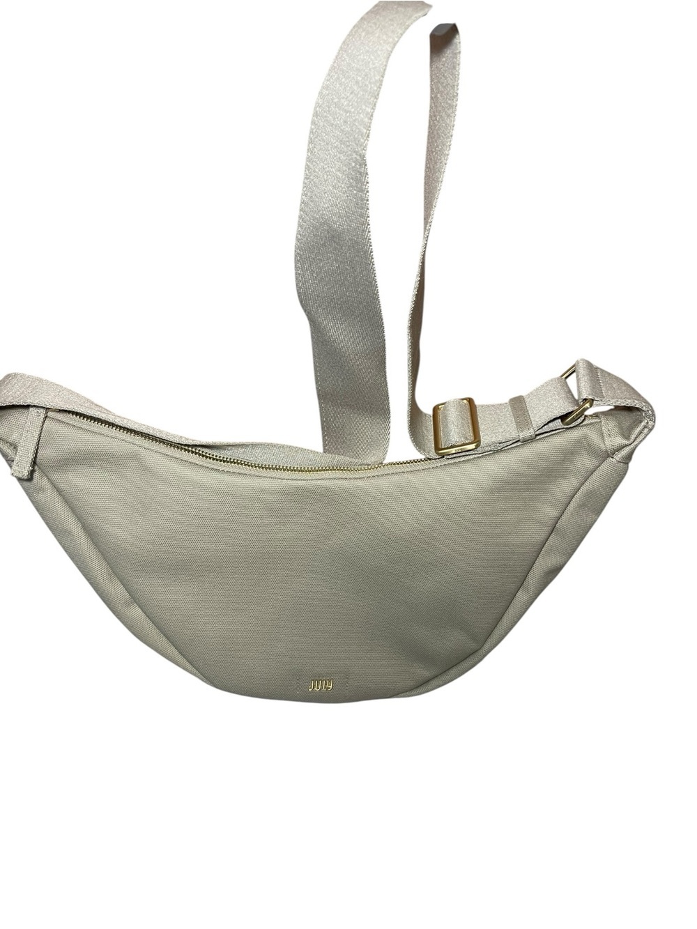 July Bag-Canvas Cream Crossbody Belt Bag -